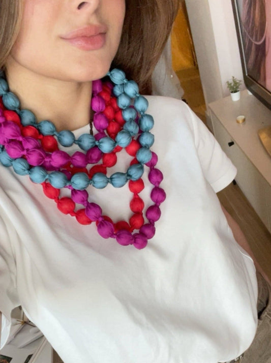 Statement Silk Necklace