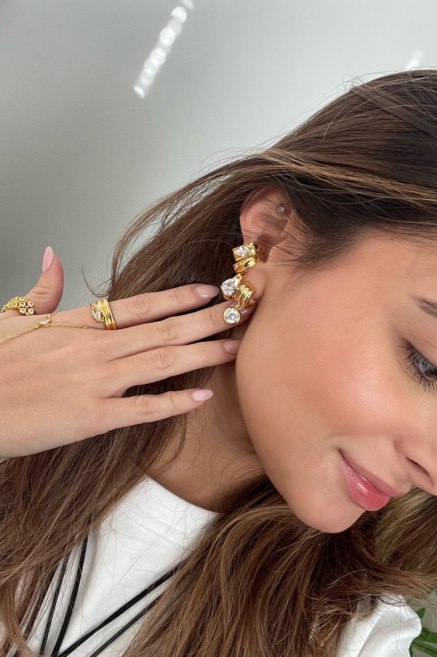 Teardrop Hoops Earrings