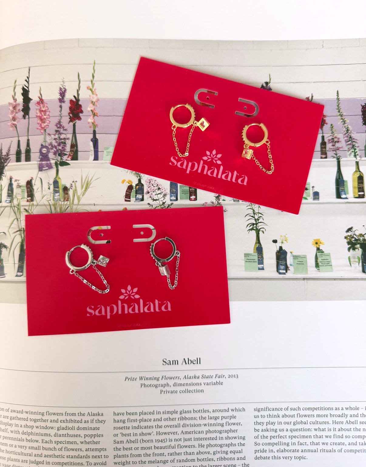 Chain crystal earrings