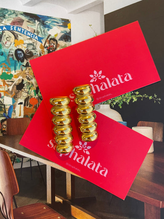 Long Ribbed Earrings