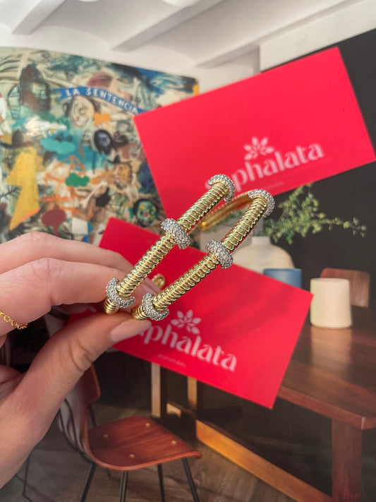 Bicolor Bangle Bracelet