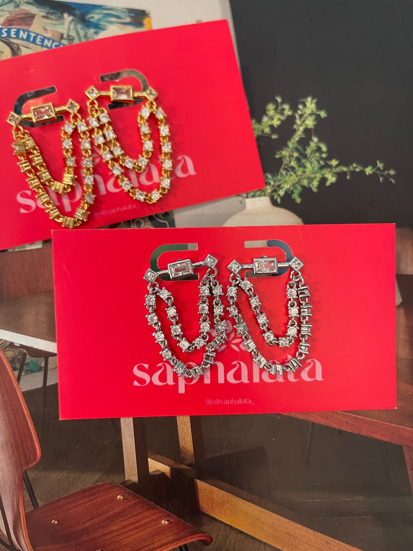 Baguettes Chain Earrings