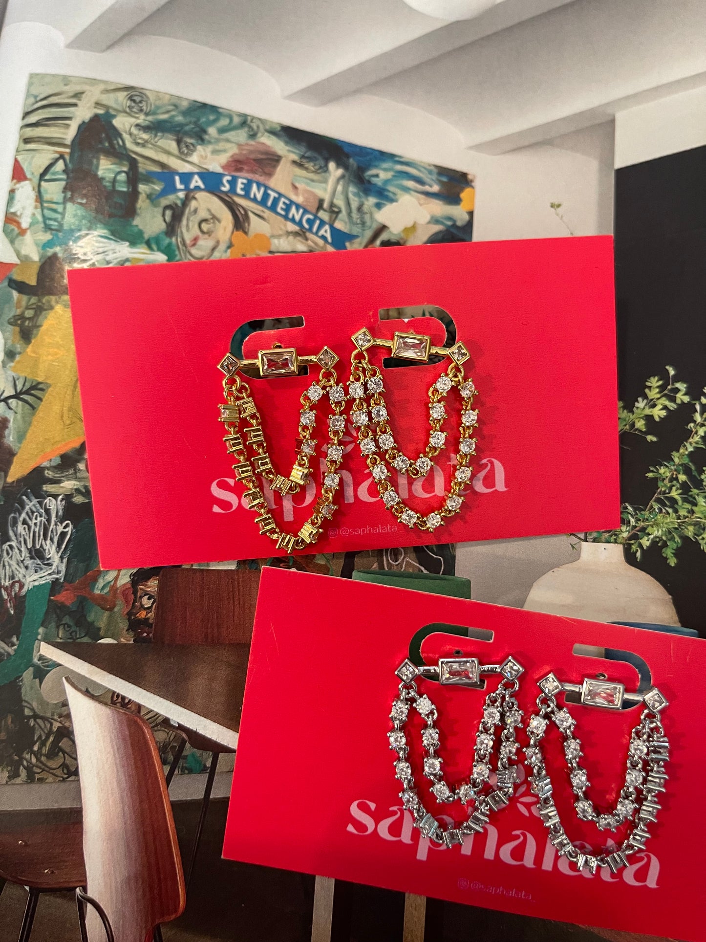 Baguettes Chain Earrings