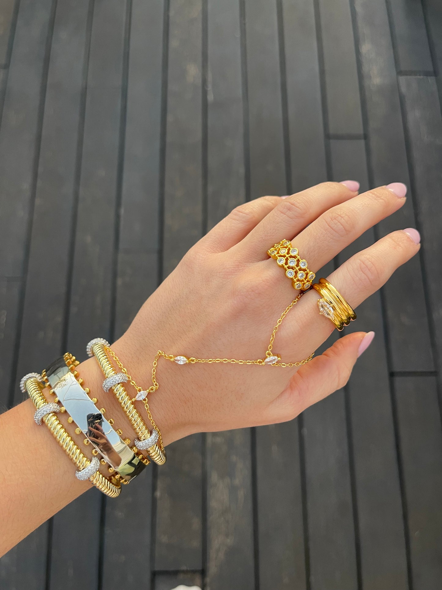 Multilayer Teardrop Ring